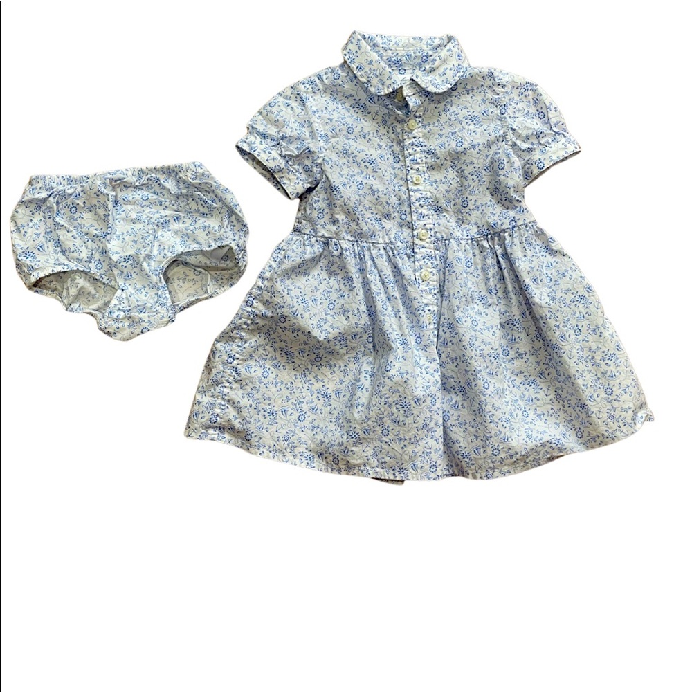 Baby girl Ralph Lauren floral dress with diaper cover